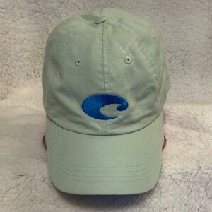 Costa Del Mar Velcro Closure Baseball Cap Embroidered Blue C Letter Logo Green